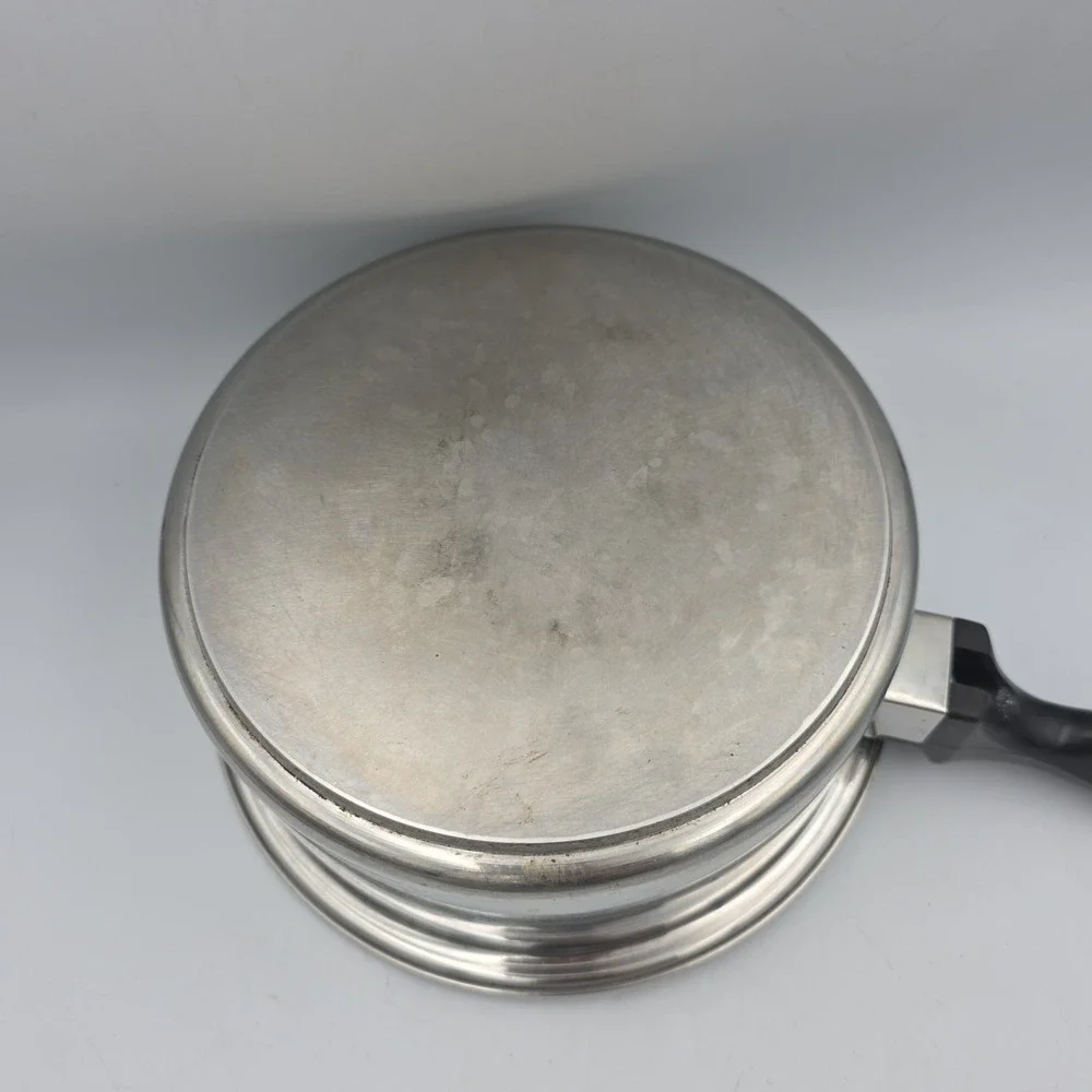 Chef's Ware Townecraft 2.5qt Saucepan w Lid Multi-Core T-304 Stainless USA Vtg